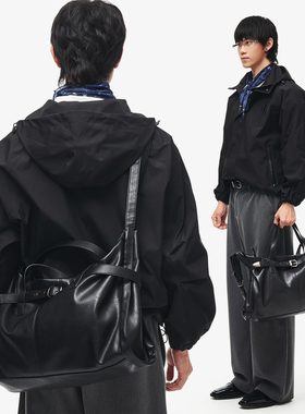 NESBIT【凛冽】松弛感软皮男包2026新款单肩斜挎手提包皮带装饰包