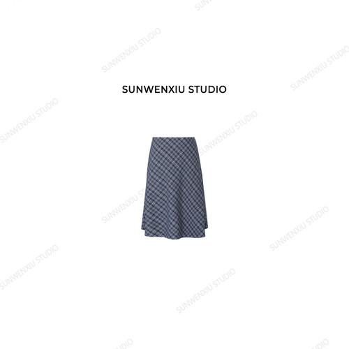 swx studio 千禧裙 复古格纹时髦精休闲气质百搭夏季短裙367C