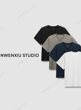 swx studio小头特效“强烈推荐100%全棉可拆卸垫肩正肩T恤