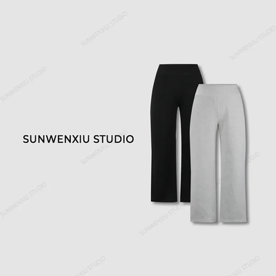 孙文秀STUDIO宅女裤2.0加绒版高腰舒适显瘦九分瑜伽裤休闲裤女士