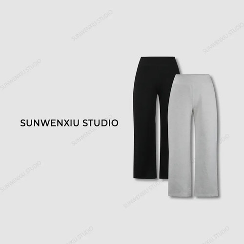 孙文秀STUDIO宅女裤2.0加绒版高腰舒适显瘦九分瑜伽裤休闲裤女士