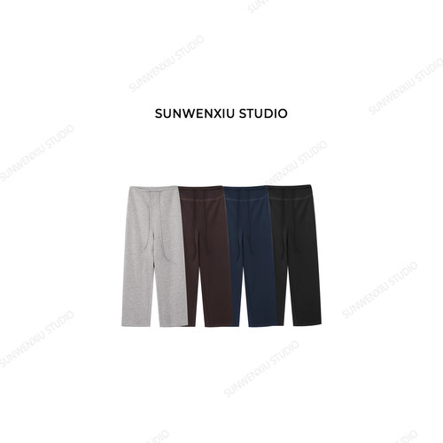 swx studio 水感裤 夏季超轻薄自带凉感高腰直筒九分裤621A怕刮）
