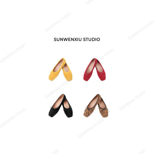 swx studio  芭蕾舞鞋  方头浅口百搭平底鞋轻便女鞋软底休闲鞋