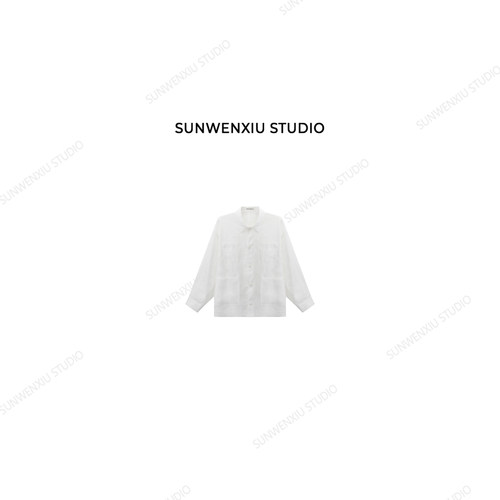swx studio 工装派 100%亚麻口袋风衣防晒高品质极简外套192B