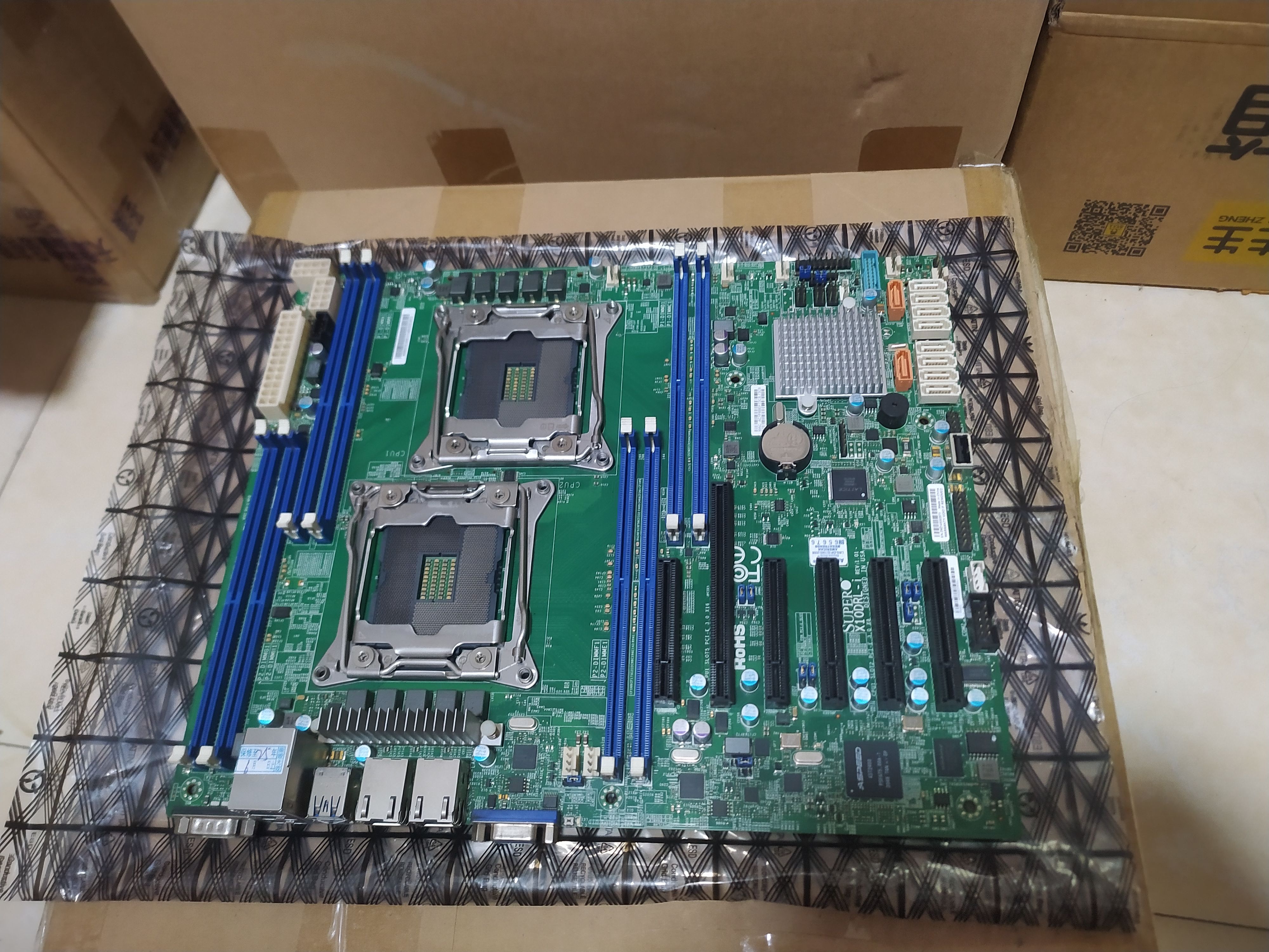 21年出厂超微x10drl-i双路x99主板带档片成色新支持V3 V4CPU现货