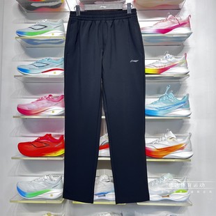 健身加绒保暖直筒梭织卫裤 新款 AYKV629 2025冬季 李宁男子运动长裤