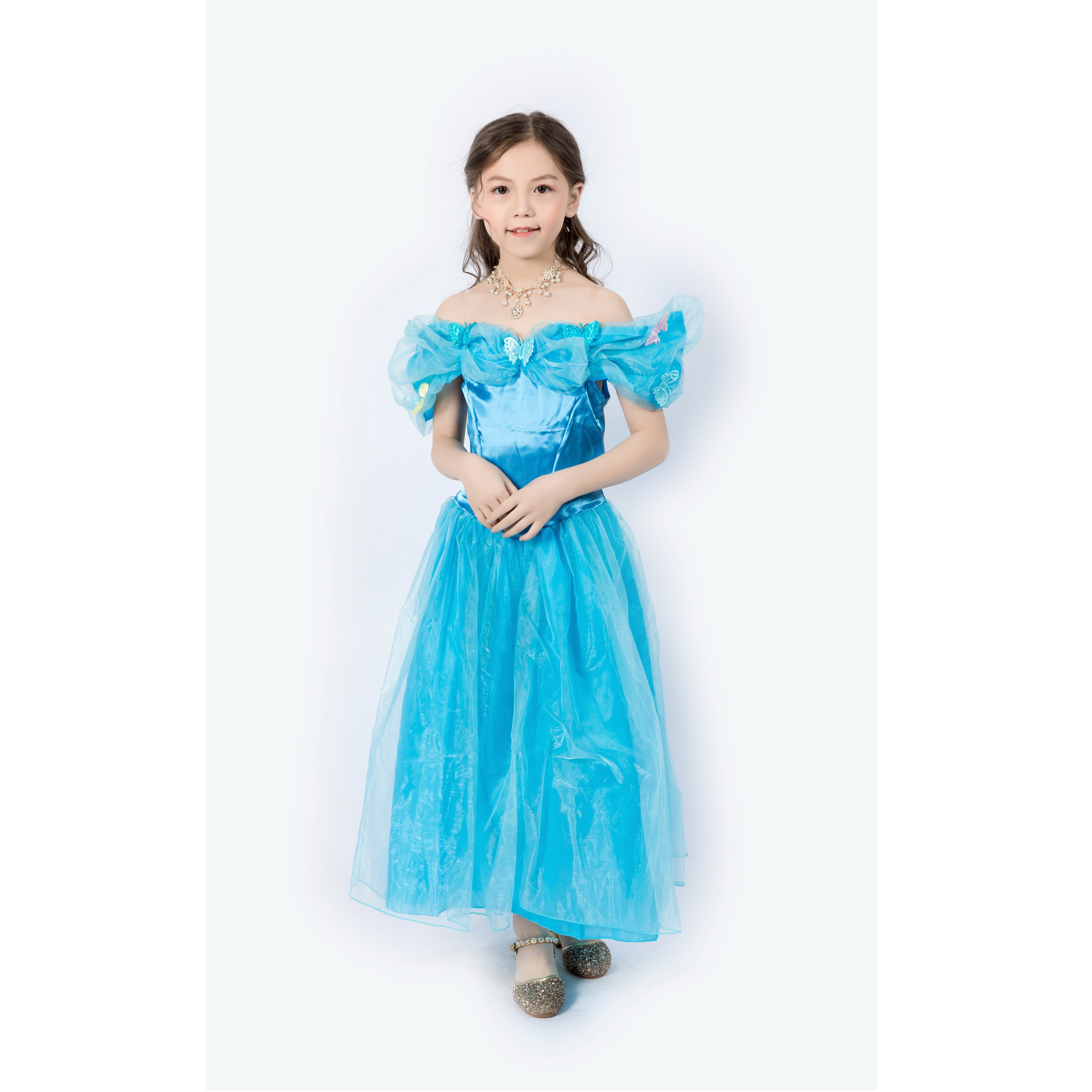 六一灰姑娘公主裙迪士尼女童礼服儿童表演演出派对聚会迪斯尼