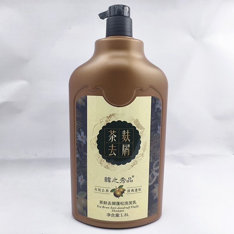 韩之秀品茶麸去屑洗发水改善头痒所有发质适用茶麸洗发水大瓶1.8L