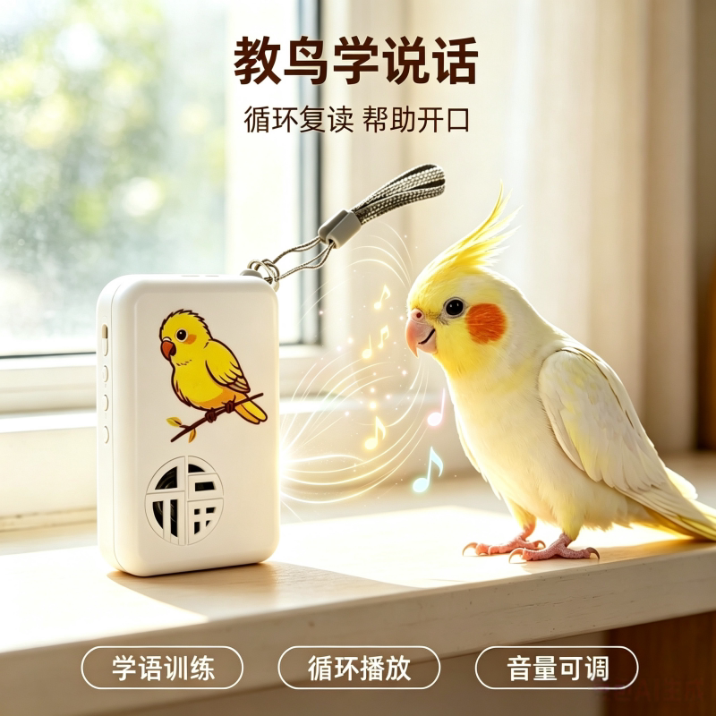 鹦鹉学说话循环复读训练器可调