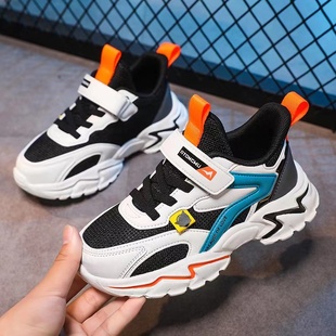 新款 2024春季 透气网面中大童跑步鞋 夏季 特价 单网儿童运动鞋 男童鞋
