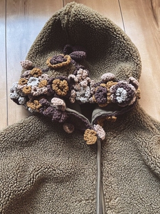 森の妖精　全手工日系文艺范个性秋冬毛绒外套