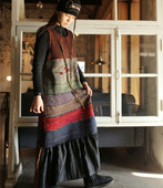 原创宽松长版 手工针织老绣刺绣显瘦连衣裙子