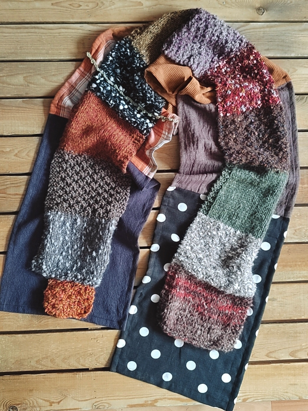 原创设计全手工拼接个性针织布料童趣版秋冬围巾,服饰配件/皮带/帽子/围巾,围巾/丝巾/披肩,淘宝优惠券,粉丝福利购,淘宝优惠卷