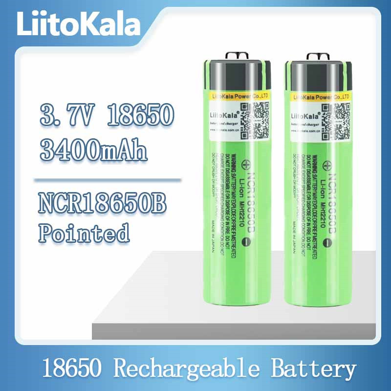 LiitoKala NCR18650B 18650 3400mAh 锂电池 3.7V强光手电电池 3C数码配件 18650电池 原图主图