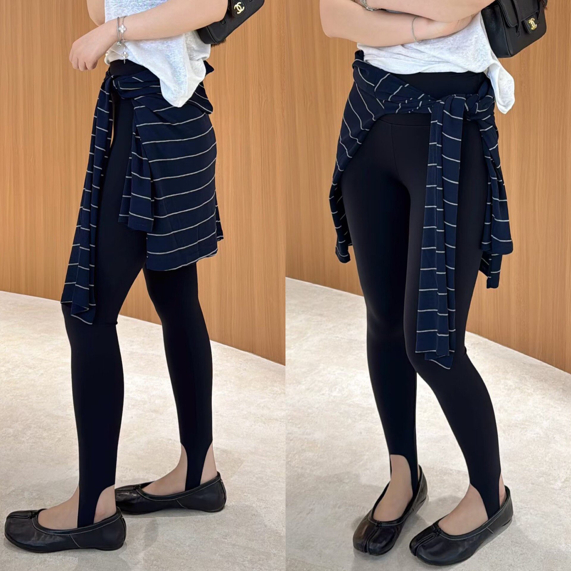 欧洲站2026春季高腰弹力修身显瘦打底裤百搭时髦踩脚裤黑色瑜伽裤