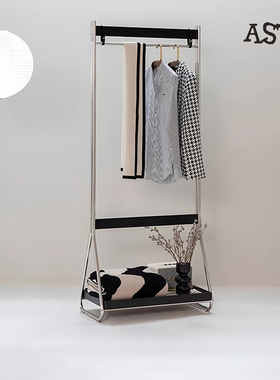 落地式挂衣架卧室不占空间的室内家用实木移动衣服帽中古入户客厅