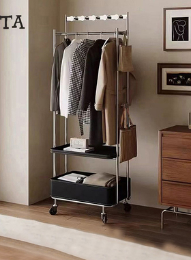 中古衣帽架轻奢落地卧室家用简易客厅入户门挂衣架放床尾衣服神器
