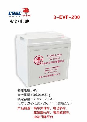 火炬电动车用胶体蓄电池6V/12V/3-EVF-170/200/6-EVFJ-80/100/120