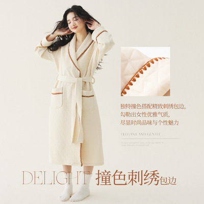 2025年新款春秋季睡衣女秋冬加厚保暖睡袍