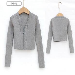 春秋款儿童舞蹈毛衣拉链针织毛衫长袖练功服女童跳舞服民舞保暖