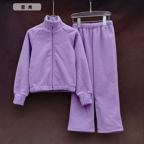 女童运动中国舞练功服摇粒绒套装