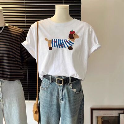 设计感小众纯棉短袖T恤女夏季