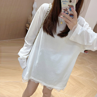 加厚加绒保暖长袖T恤女秋冬季宽松韩版打底衫内搭德绒磨毛上衣潮