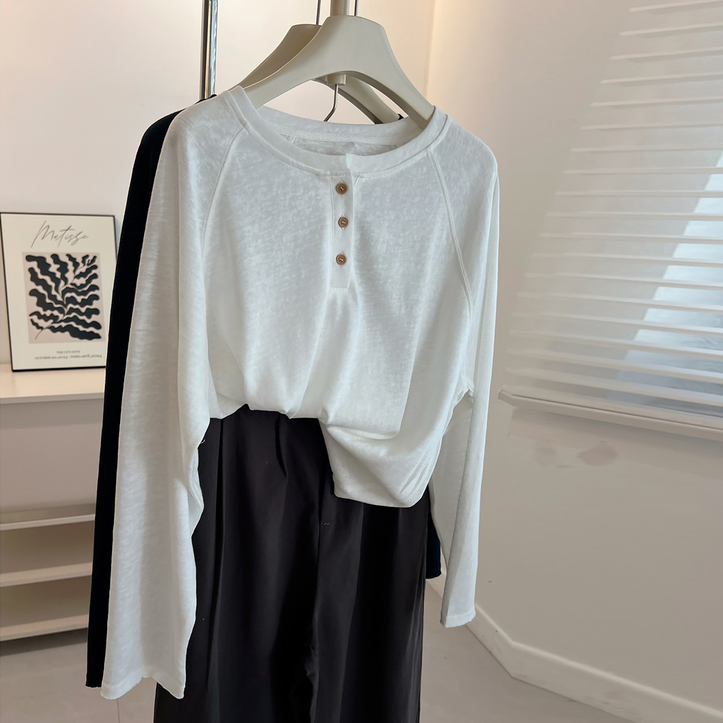 2025春秋季新款长袖T恤女宽松