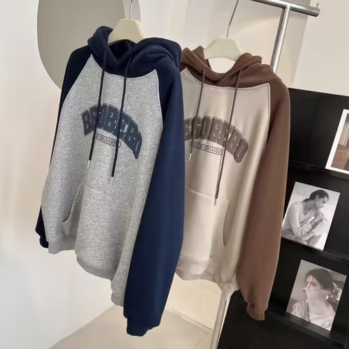 情侣装ins潮连帽卫衣女春季宽松