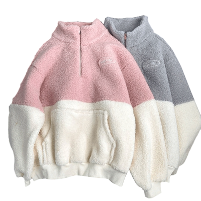 高领半拉链卫衣秋冬加绒外套