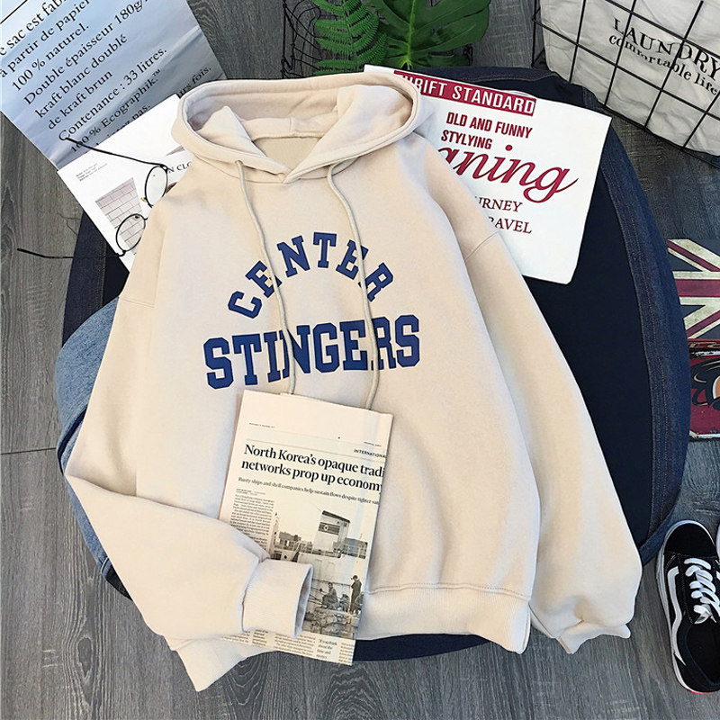 加绒加厚卫衣女宽松bf慵懒风秋冬季韩版学生百搭cec长袖外套潮ins在类目 女装/女士精品, 卫衣/绒衫中 - 来自Buy2taobao.com提供专业的淘宝代购服务