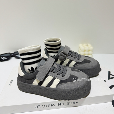 儿童鞋子板鞋真皮秋冬款百搭男童休闲运动鞋女童德迅鞋二棉宝宝鞋