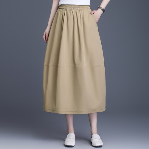 夏季花苞裙显瘦半身裙女2026新款高腰显瘦A字裙伞裙休闲灯笼0511z