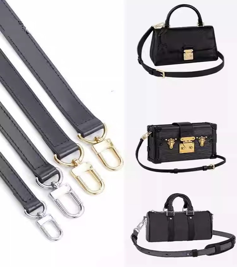 适用lv黑色牛皮真皮肩带女包背包带子包带替换斜挎可调节背带配件