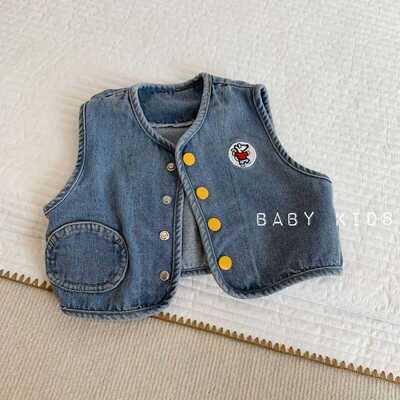 春秋款外穿牛仔马甲洋气