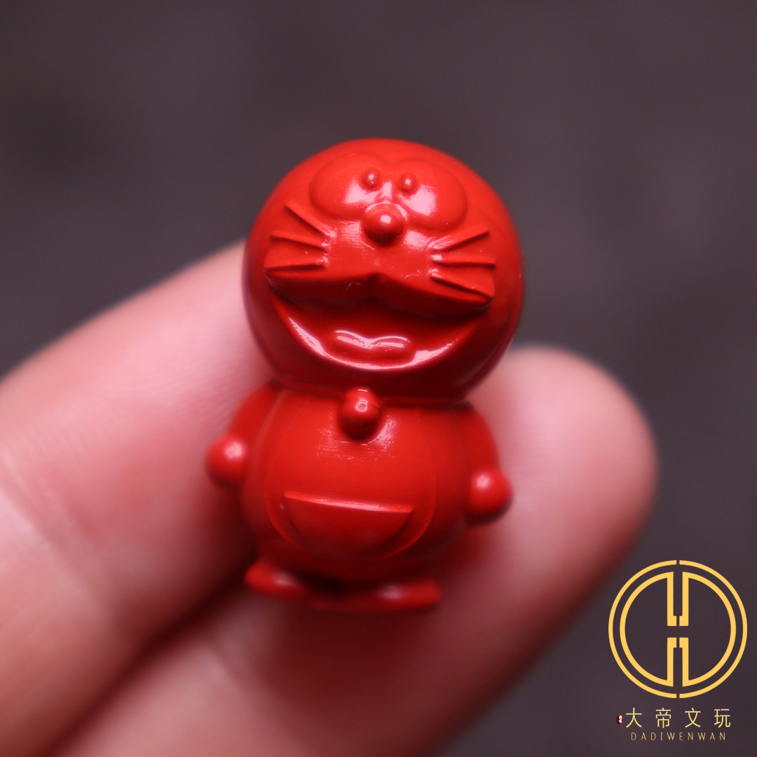 保真朱砂叮当猫吊坠挂件饰品