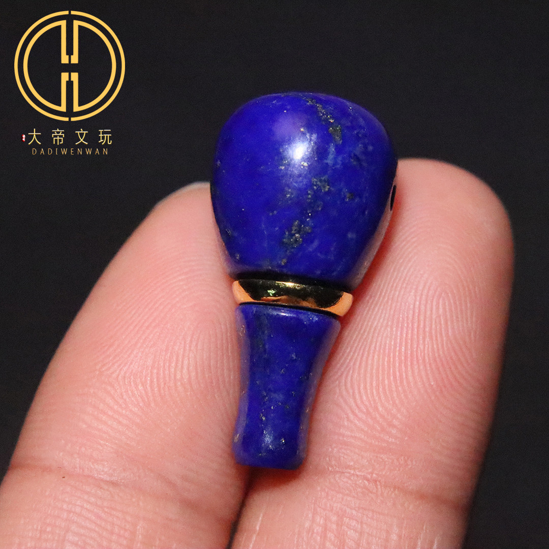 天然青金石奶嘴分体三通佛头金刚星月菩提手串108长串diy文玩配饰
