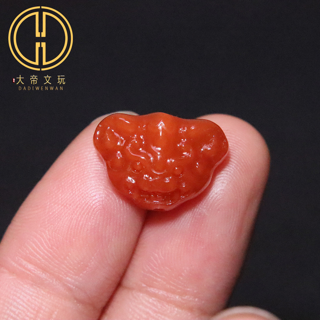 天然原矿南红玛瑙兽面般若背云金刚星月菩提手串长串diy文玩配饰