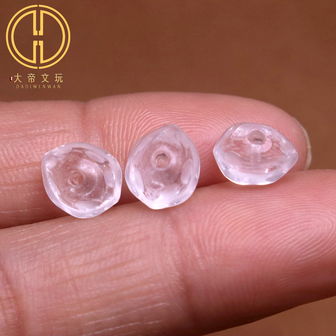 天然白水晶横打百香籽隔珠散珠单珠菩提手串手链diy文玩配饰配件