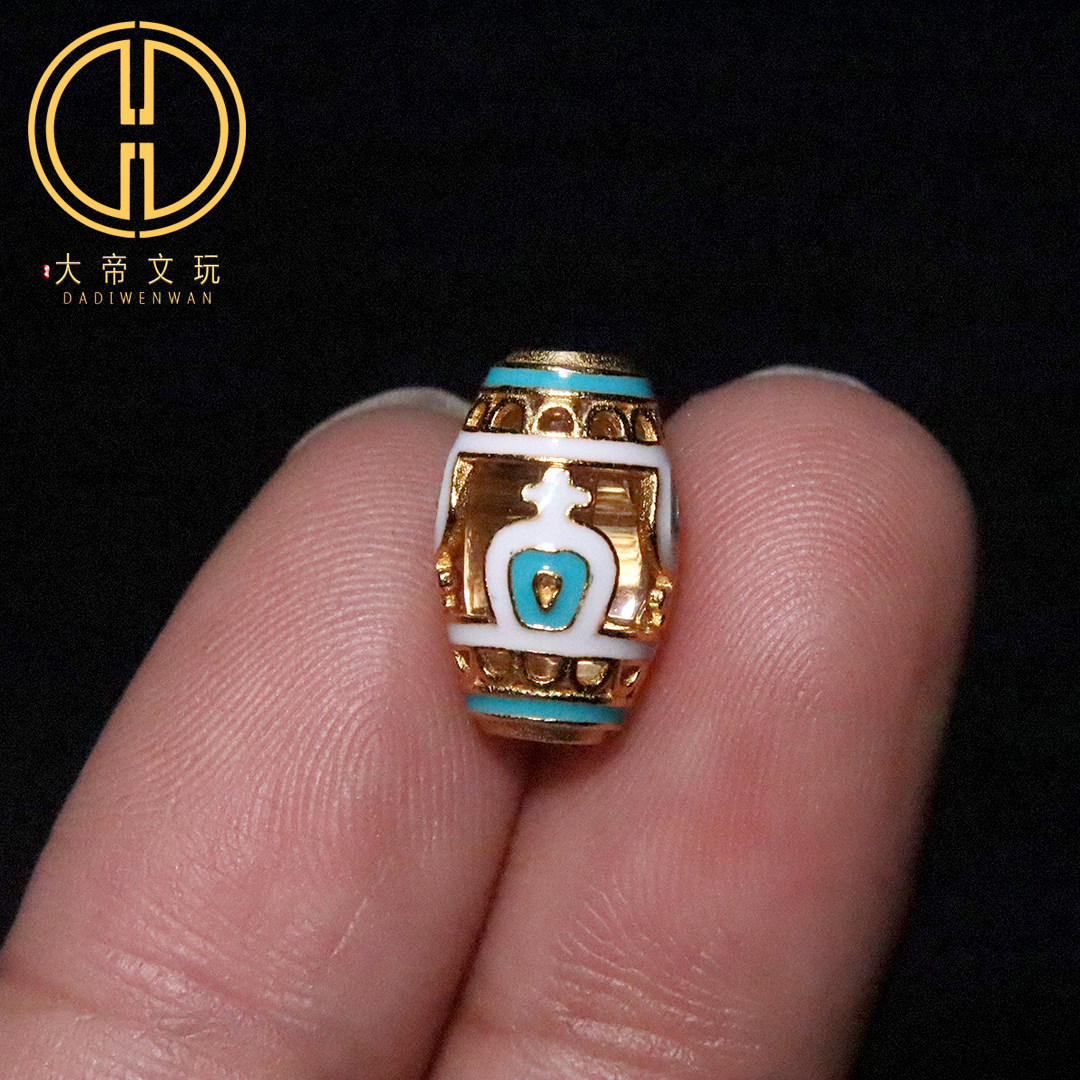 纯银s925银镀金天然白水晶镶嵌彩绘宝瓶天珠桶珠手串编绳文玩配饰,饰品/流行首饰/时尚饰品新,其他DIY饰品配件,淘宝优惠券,粉丝福利购,淘宝优惠卷