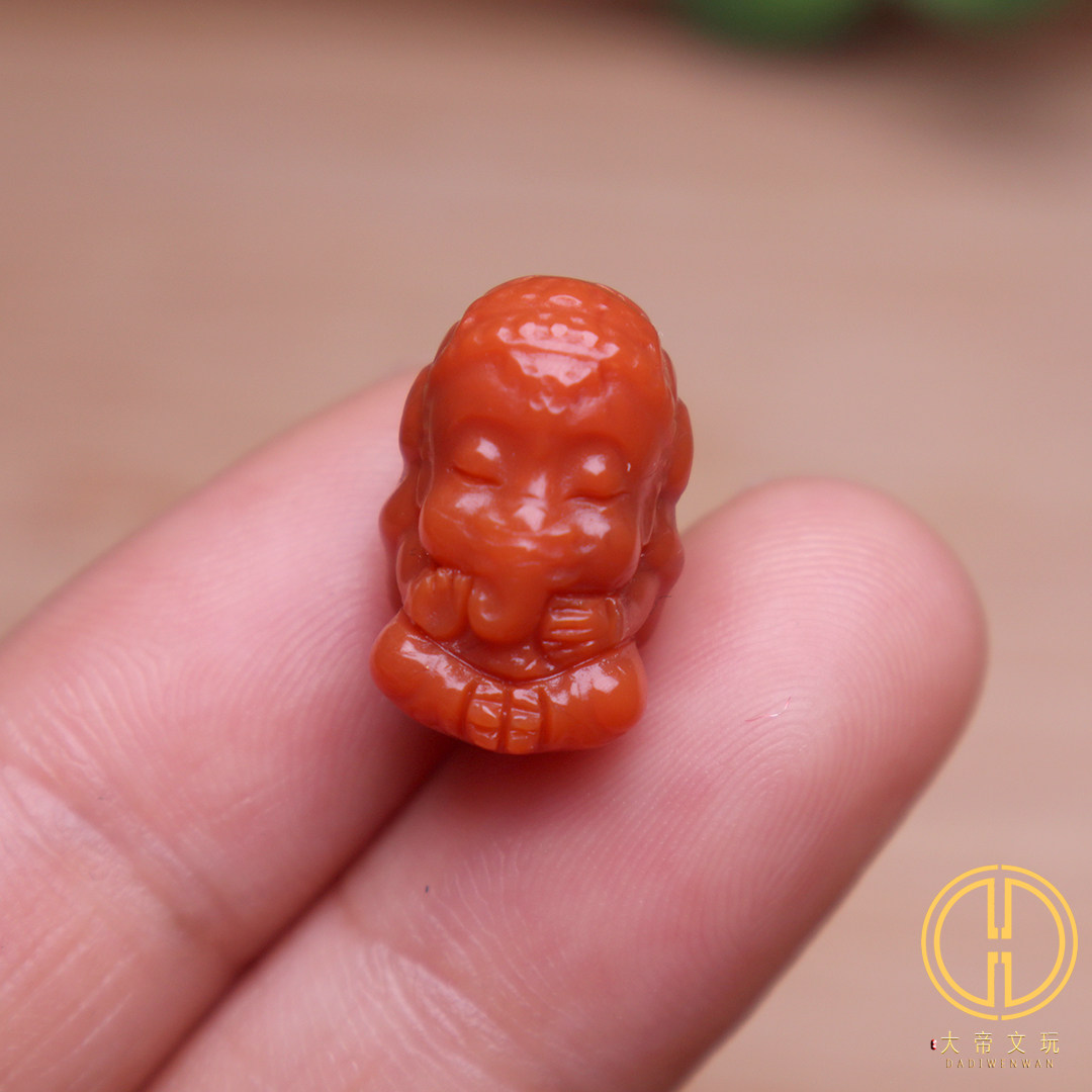 南红玛瑙飞象宝宝背云隔珠配饰