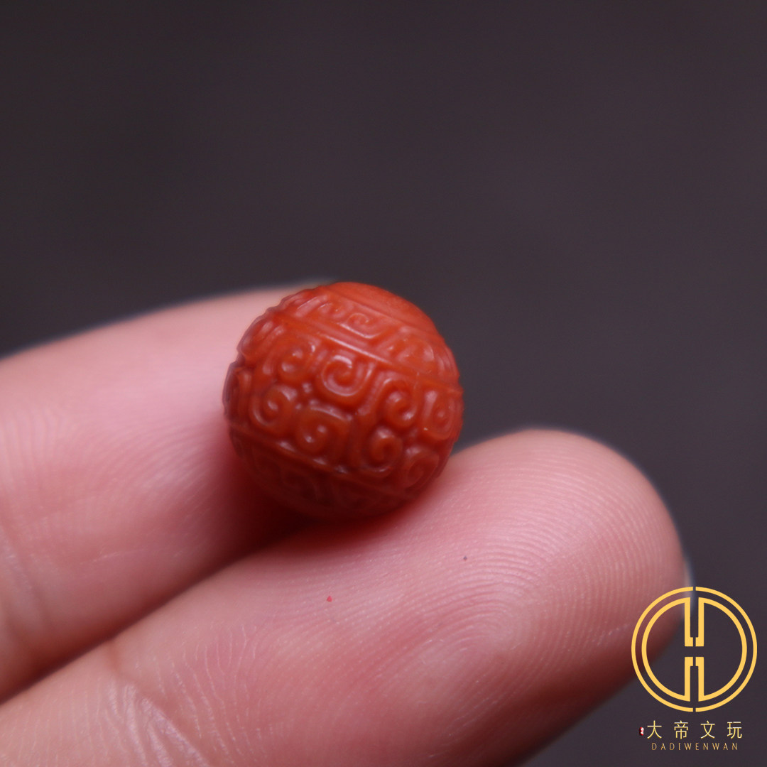 南红玛瑙回纹珠顶腰珠隔珠配饰