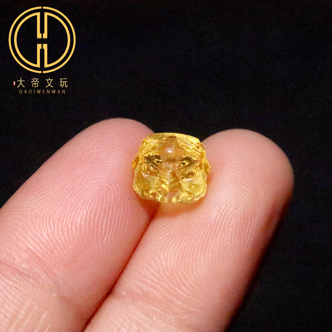 天然原矿蜜蜡琥珀大鹏鸟隔珠散珠菩提手串串珠编绳diy文玩配件