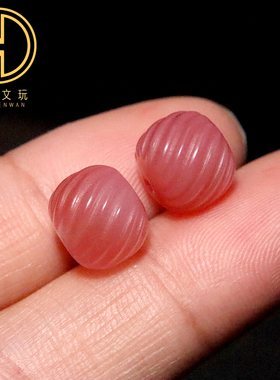 天然粉糯玛瑙扭转桶珠隔珠散珠配珠菩提手串手链diy文玩配饰配件