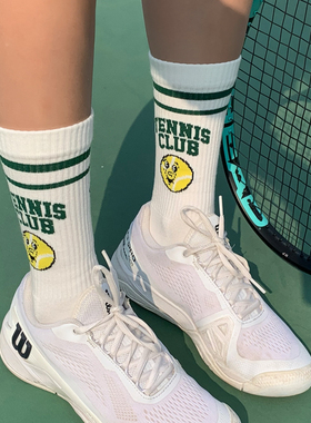 Acebase毛巾底吸汗运动羽毛球网球袜子卡通中筒女2025新款爆款