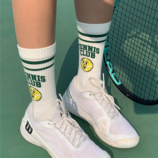 Acebase毛巾底吸汗运动羽毛球网球袜子卡通中筒女2025新款 爆款