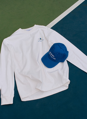 AceBase网球上衣索罗娜凉感卡通印花长袖t恤男女同款趣味情侣装潮