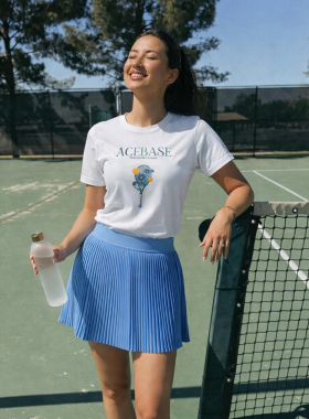 AceBase正肩修身运动吸汗轻薄网球短袖t恤速干上衣女2026新款夏