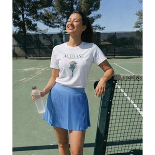 AceBase正肩修身运动吸汗轻薄网球短袖t恤速干上衣女2026新款夏