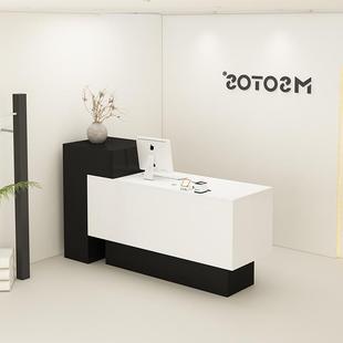 店铺小型吧台桌美甲美发前台接待柜台桌 美容院收银台现代简约女装